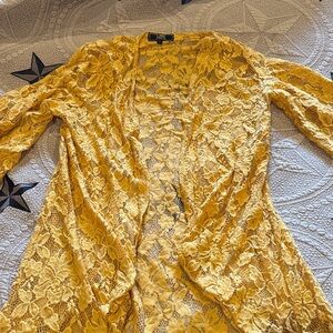 Yellow Lace Cardigan